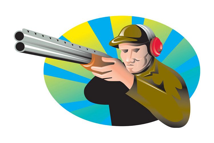 hunter aiming shotgun rifle example image 1