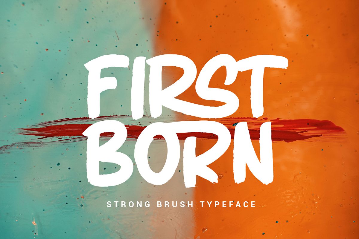 FIRSTBORN // BRUSH TYPEFACE example image 1