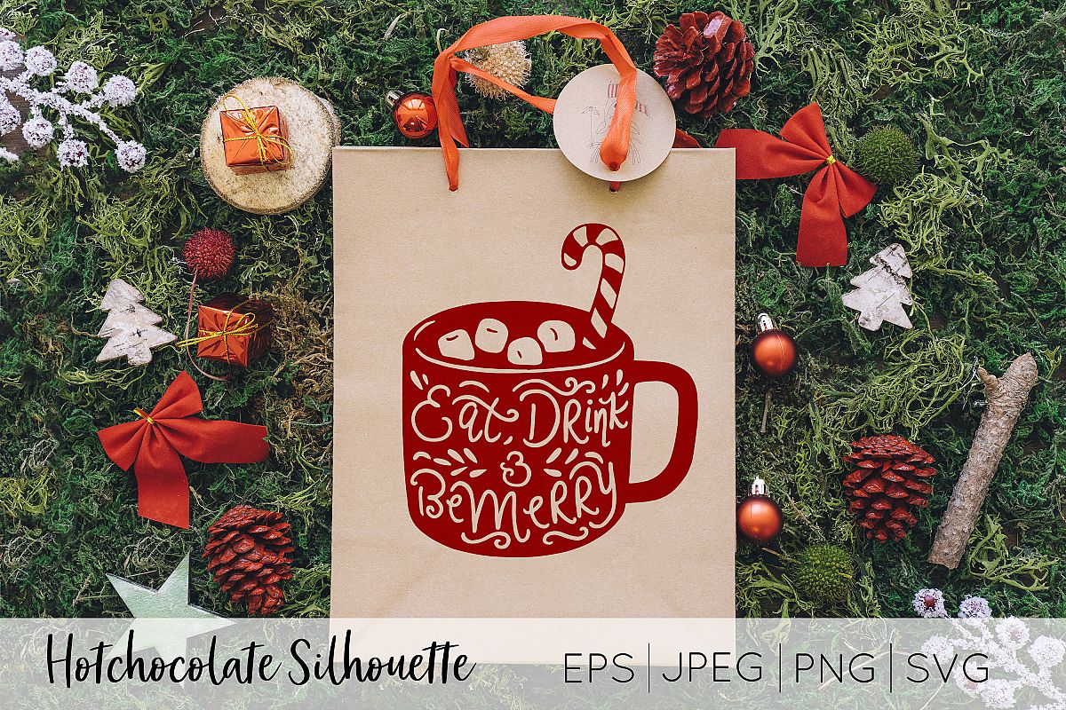 Hotchocolate Cup Silhouette Vector Art example image 1