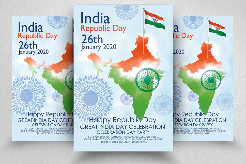 Indian Rebublic Day Festival Flyer Template example image 1