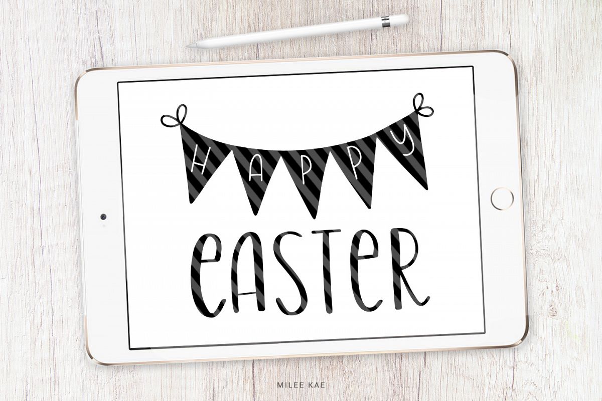 Happy Easter SVG, Cutting file, Decal example image 1