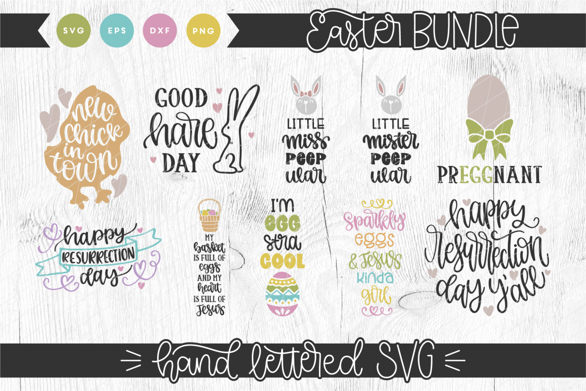 Easter Hand Lettered SVG Bundle example image 1