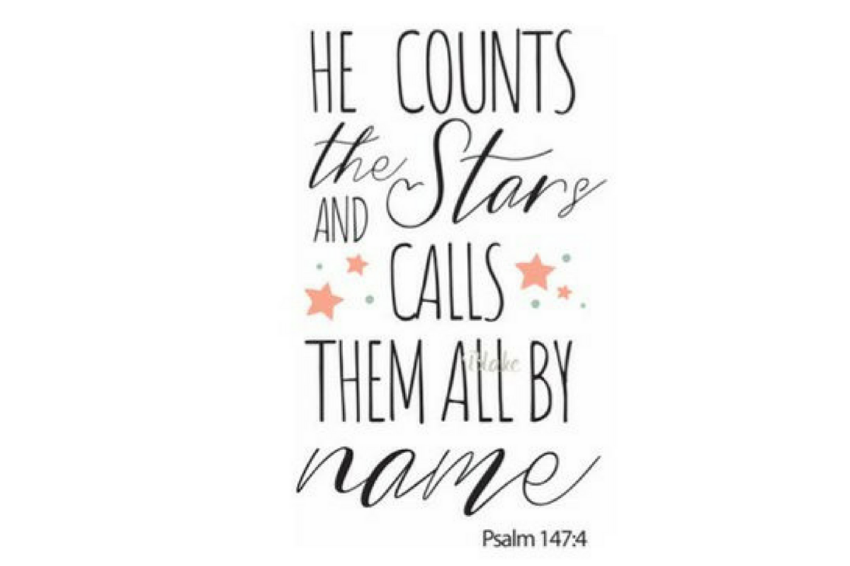 he counts the stars one and all he counts the stars one and all