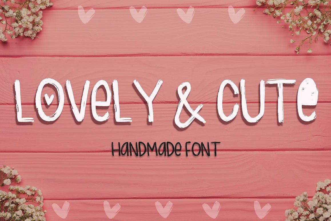 Lovely & Cute - 3 Handmade fonts! example image 1