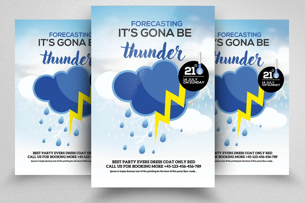 Weather Forcasting Flyer Template example image 1