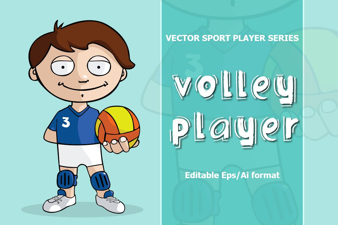 VECTOR Volleyball player example image 1