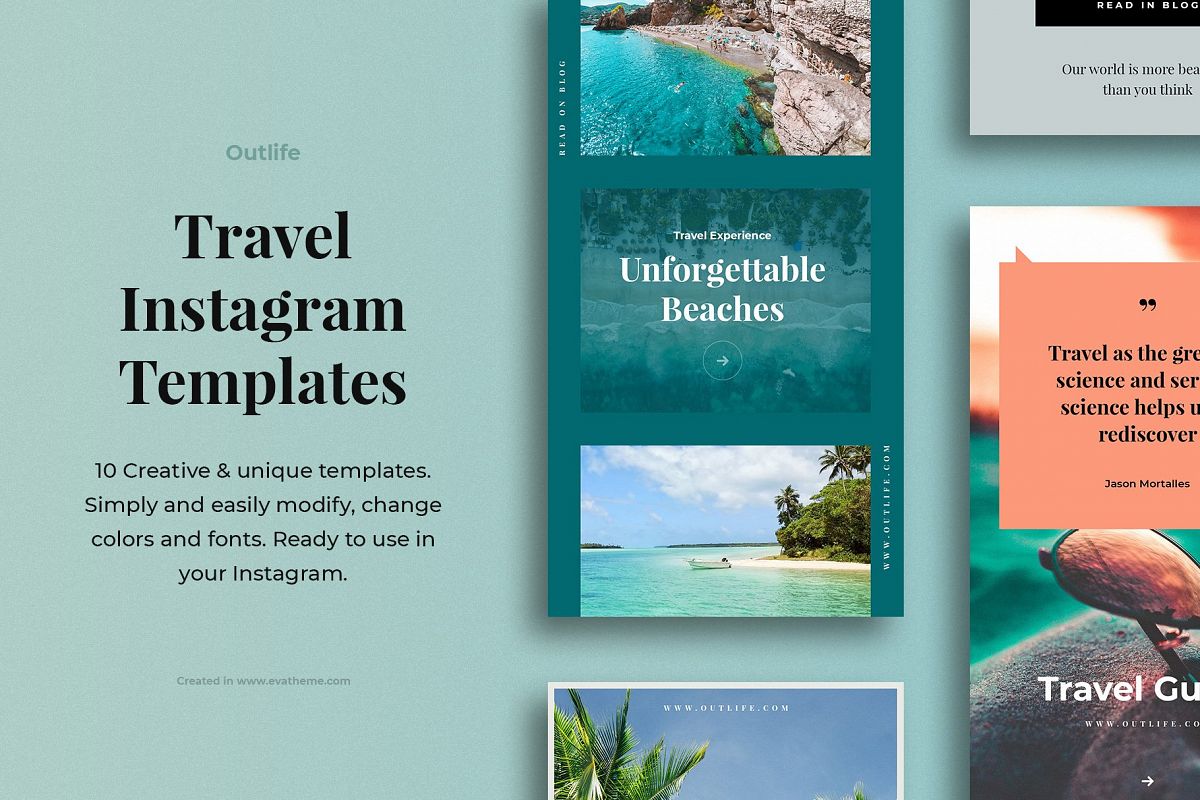 Outlife Travel Instagram Templates example image 1