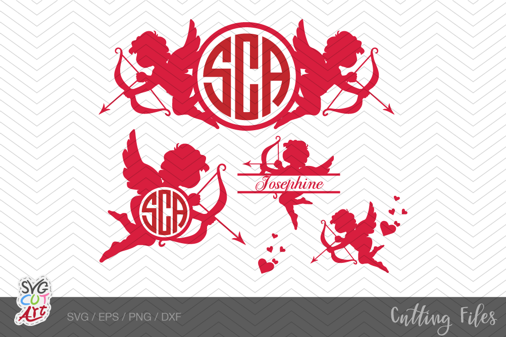 Download Cupid valentine monogram, Cupid monogram svg, Cupid svg (192311) | SVGs | Design Bundles