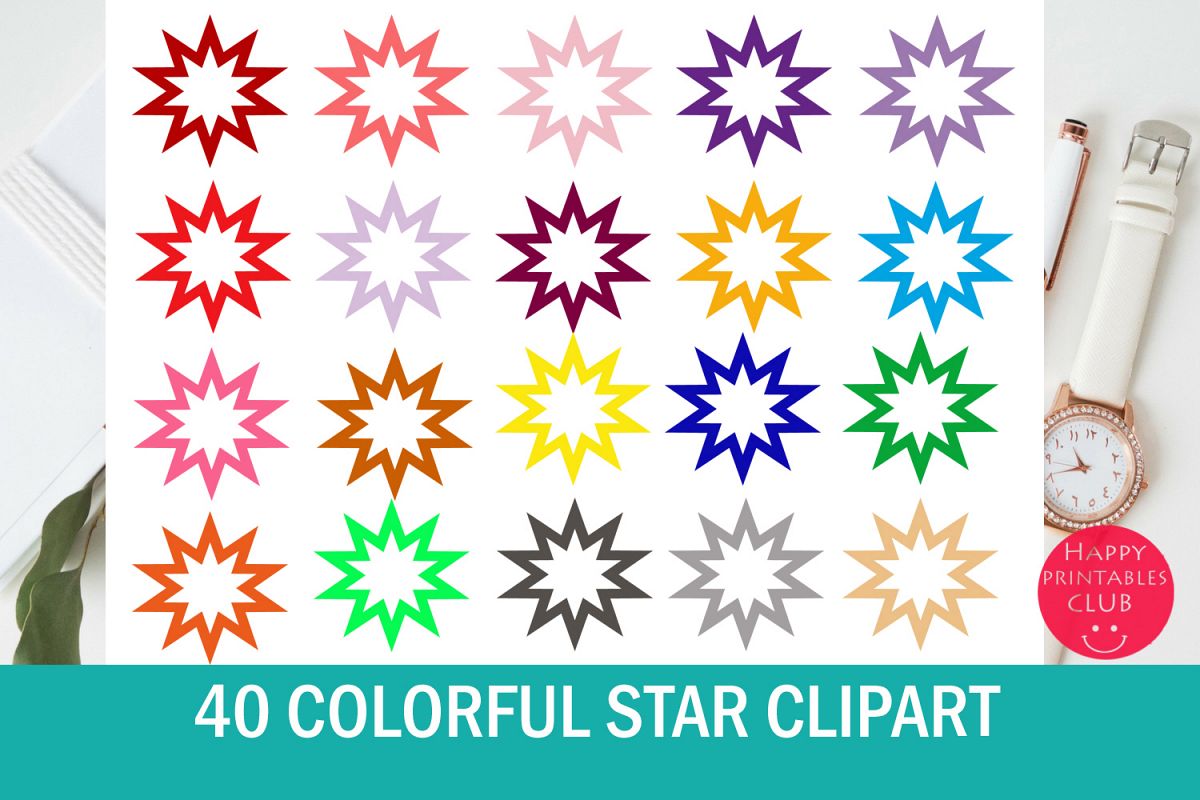 40 Star Clipart Set example image 1