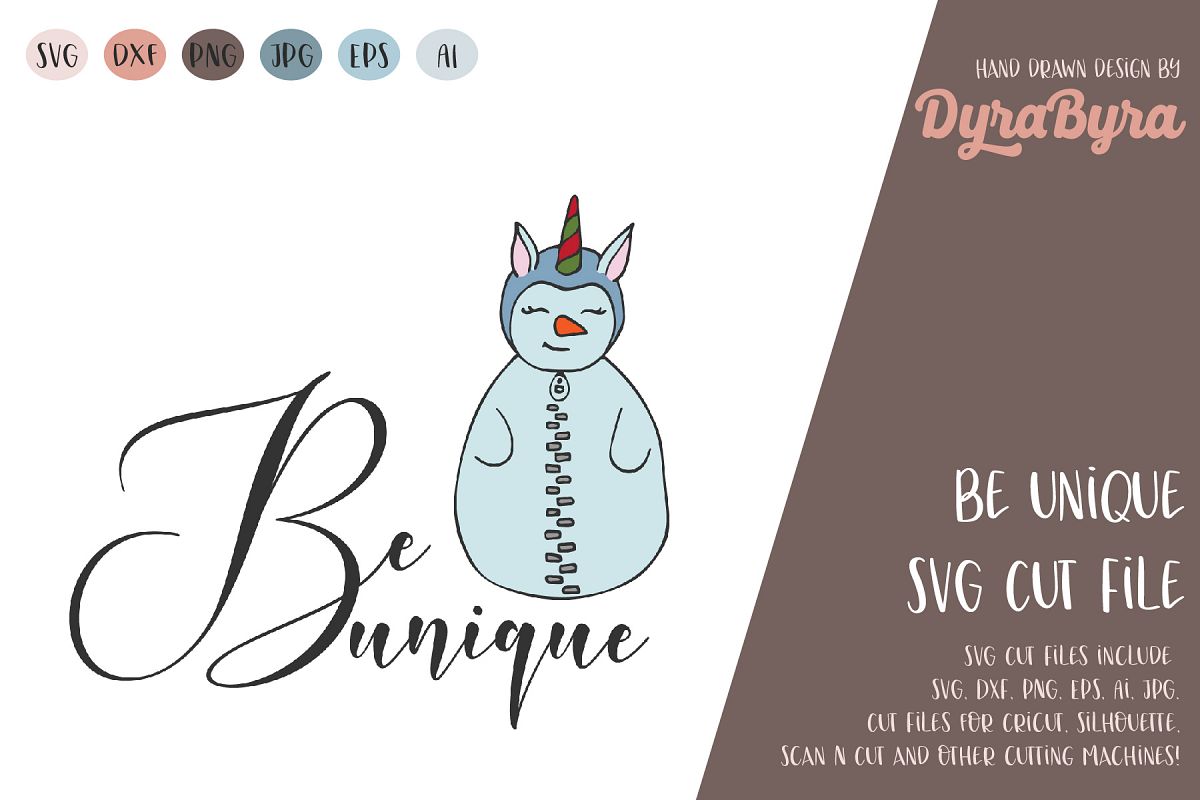Be Unique SVG / Snowman SVG / Unicorn SVG / Christmas SVG example image 1