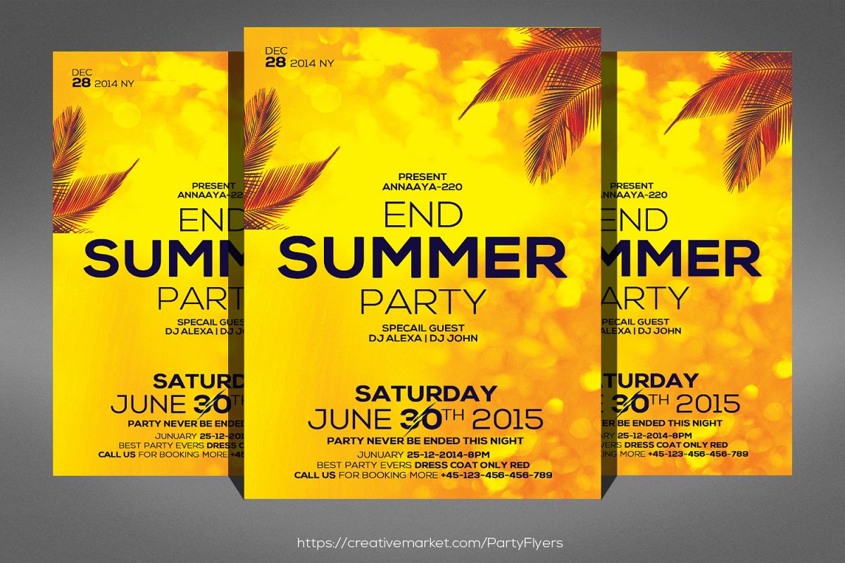 Summer End Party Flyer example image 1
