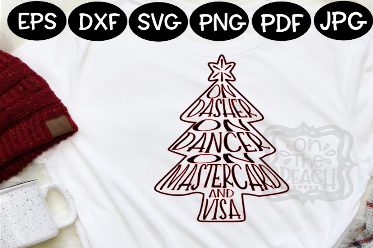 Black Friday, On Dasher On Dancer On Mastercard and Visa SVG example image 1