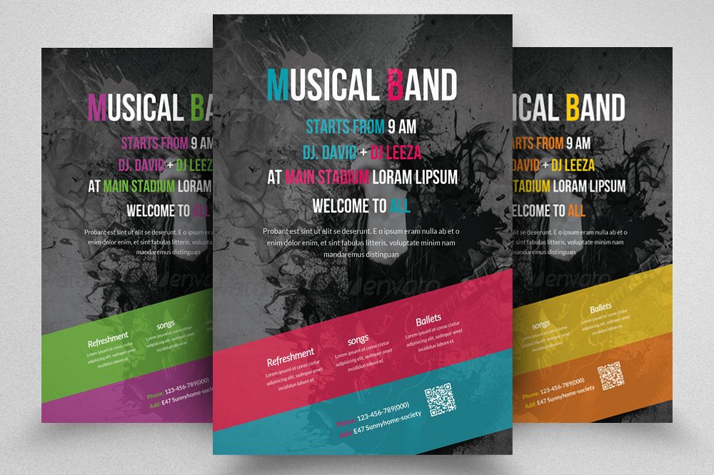 Musical Band Concert Flyer Template example image 1