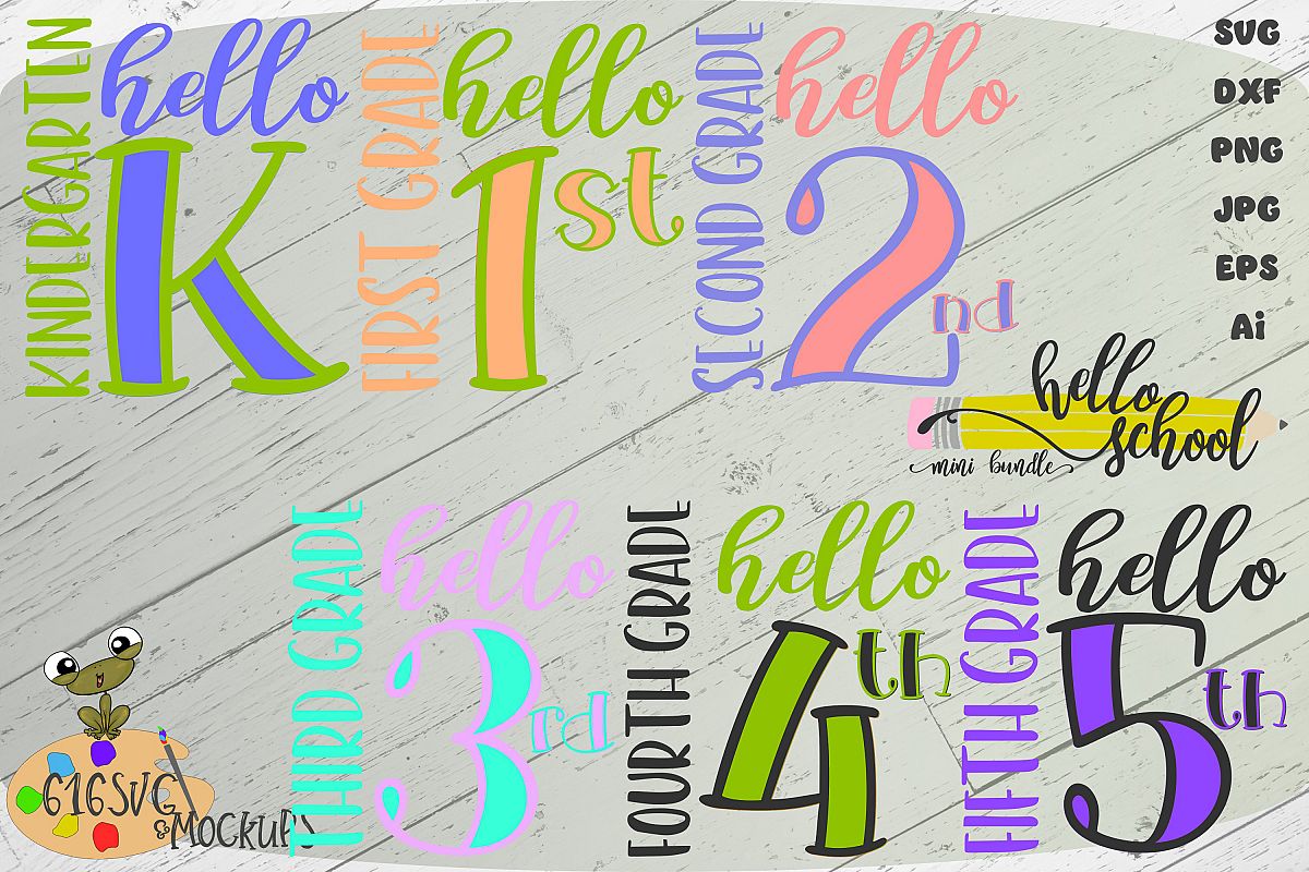 Hello School Mini Bundle K-5th Grade example image 1