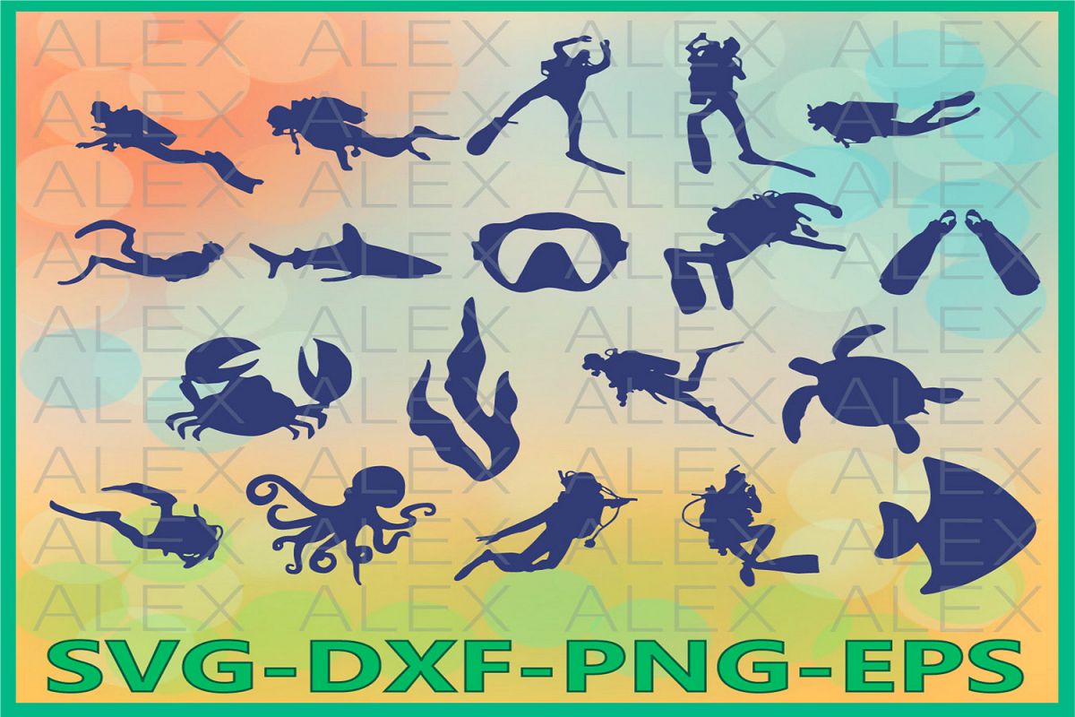 Scuba Dive SVG Files, Diving Svg Files, Scuba svg example image 1