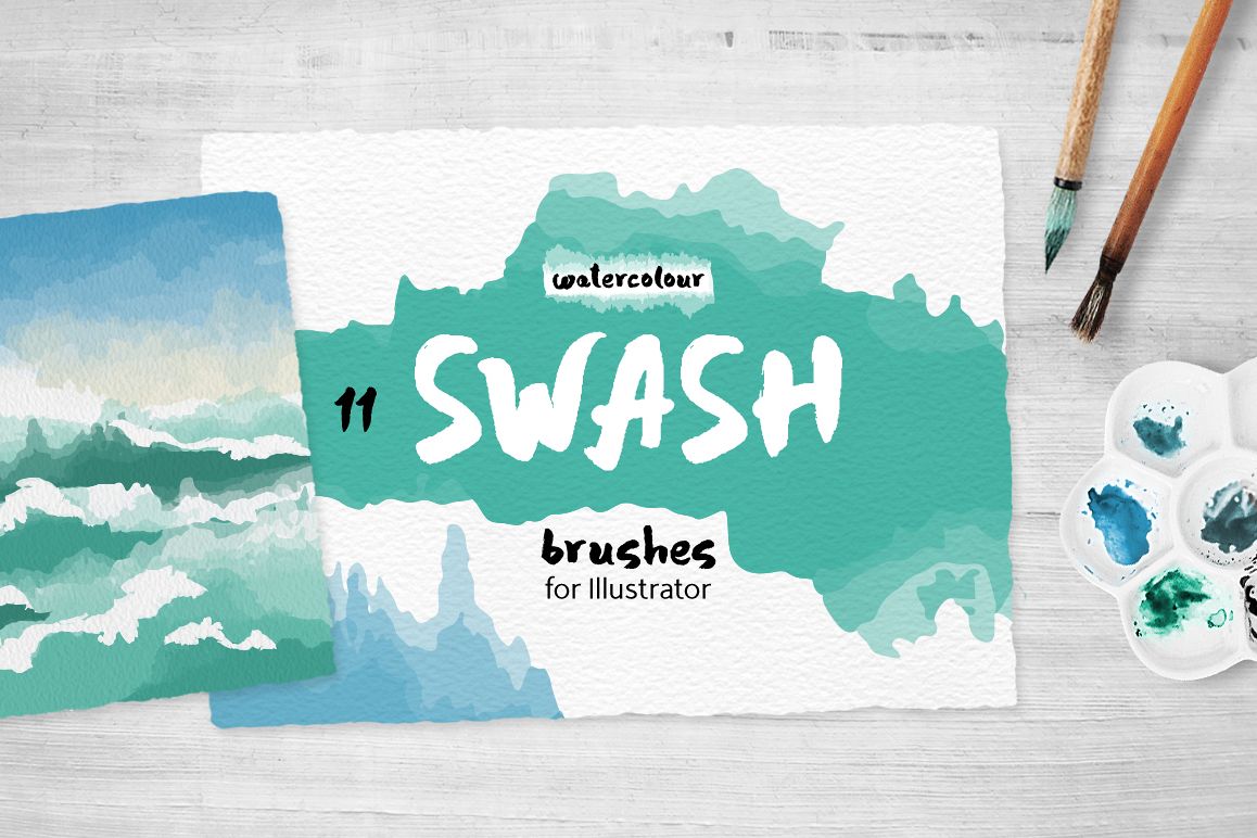 Swash Brushes for Illustrator example image 1