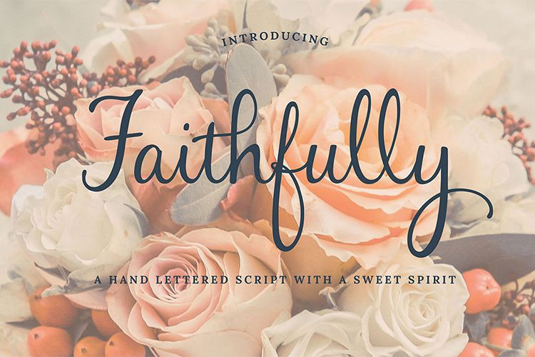 Faithfully - Hand Lettered Script Font example image 1