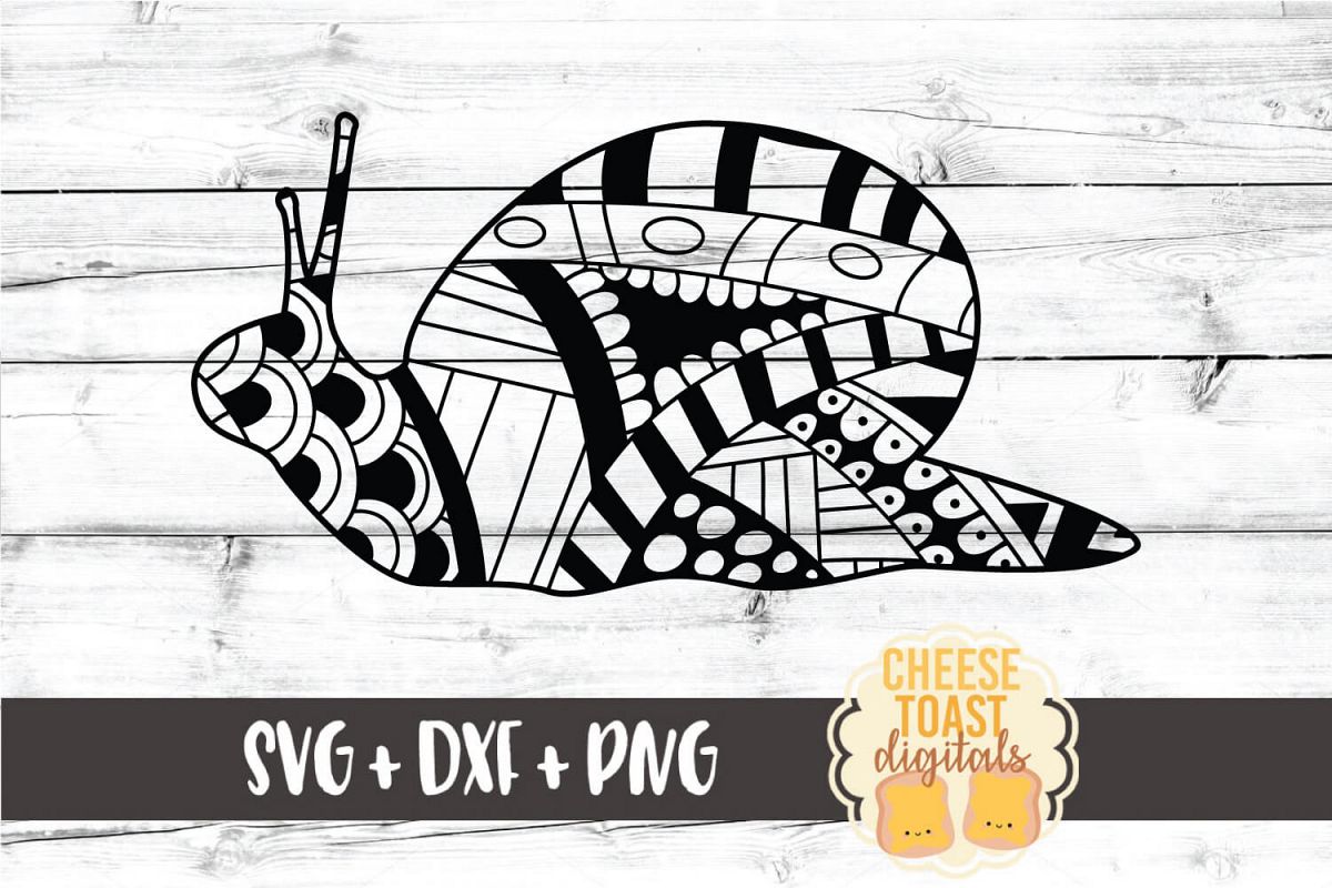 Snail Zen Doodle Art Animal Svg Png Dxf Files - 