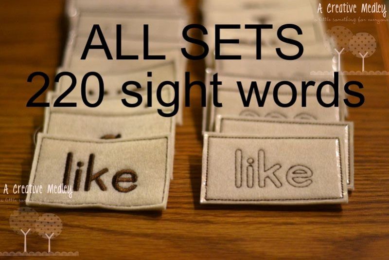 Sight Words Full Set ENTIRE 220 Dolch Word Set- 440 files example image 1