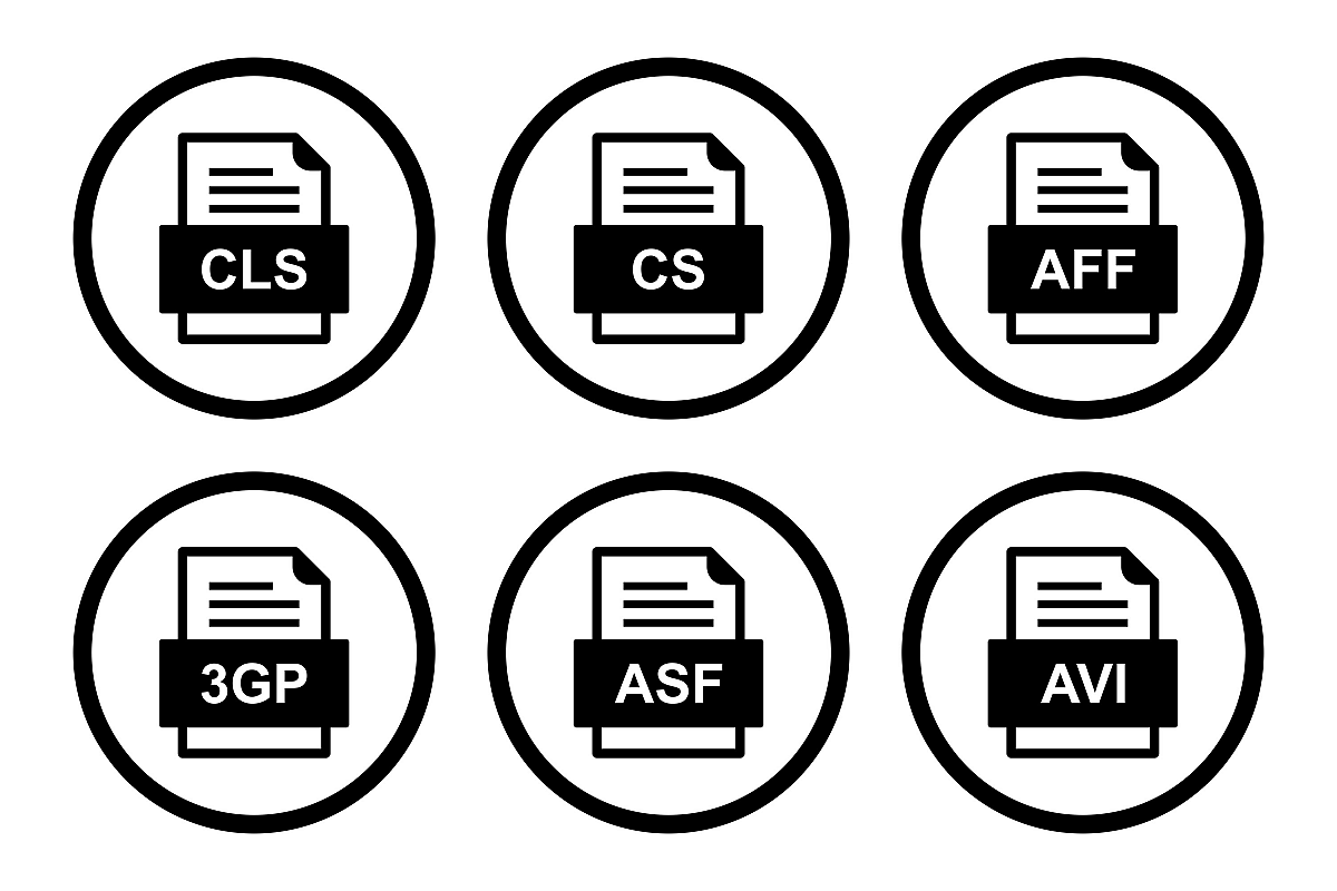 Set Of File Formats Icons example image 1