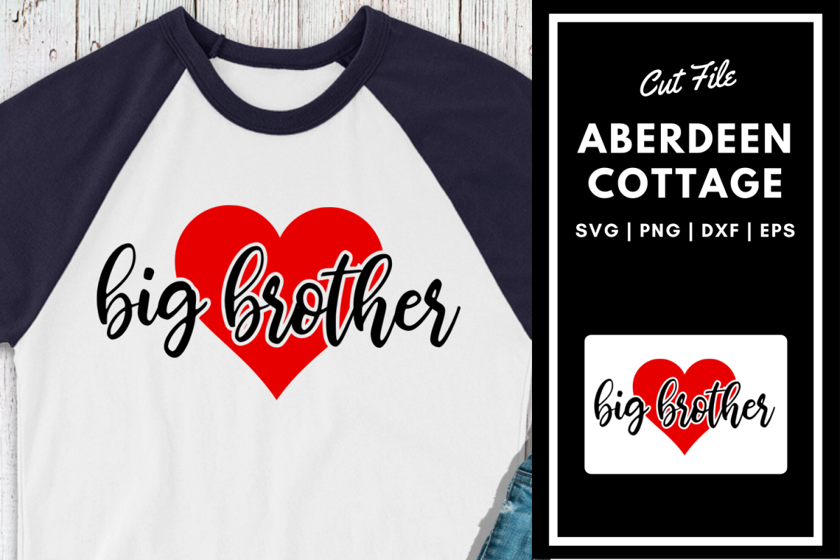 Big Brother Heart SVG Design| New Baby example image 1