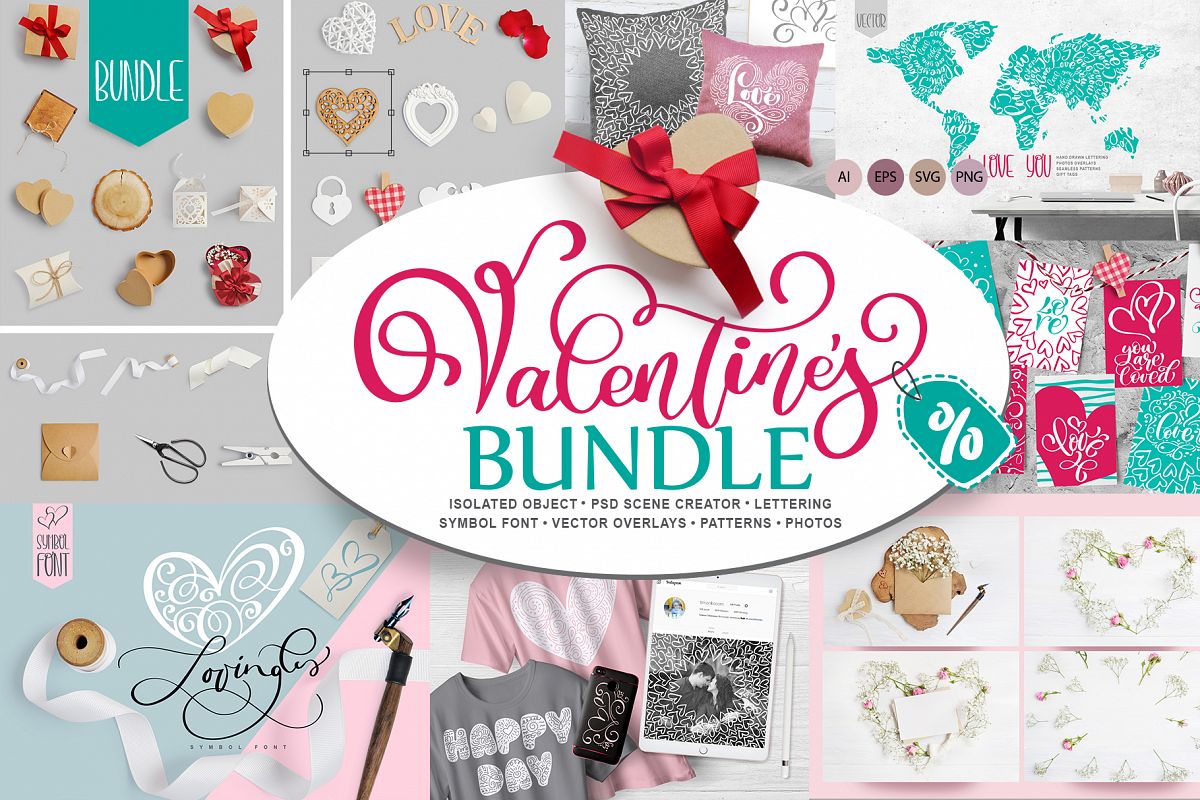 Download Valentine Bundle Mockup