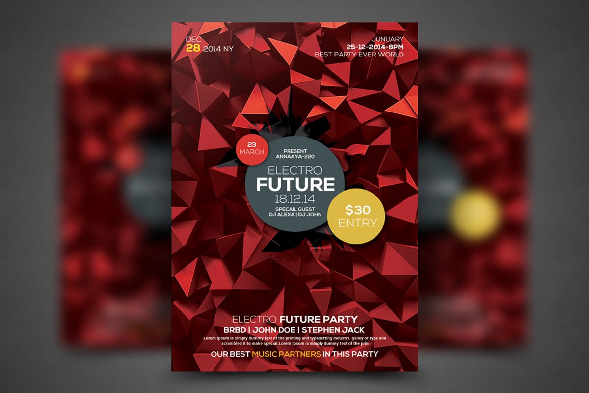 Black Polygon Flyer example image 1