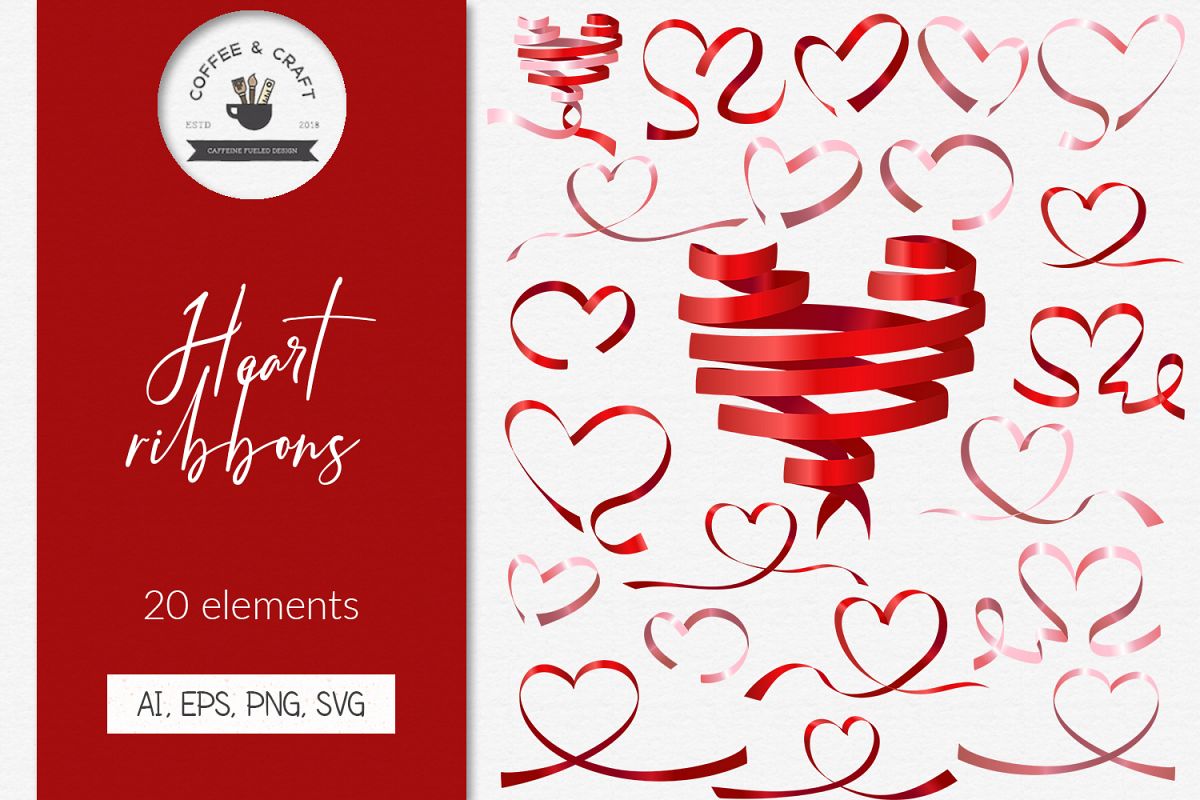 Heart ribbons example image 1