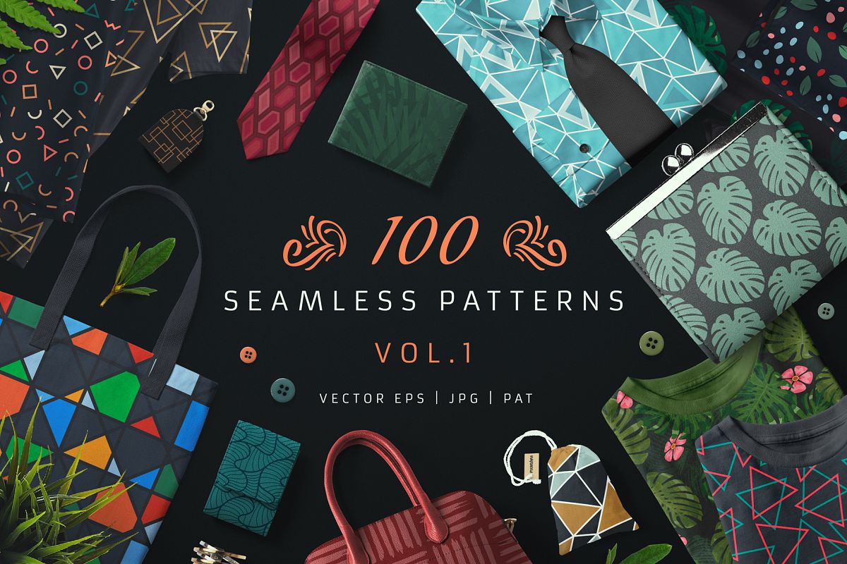 100 Seamless Patterns Vol.1 example image 1