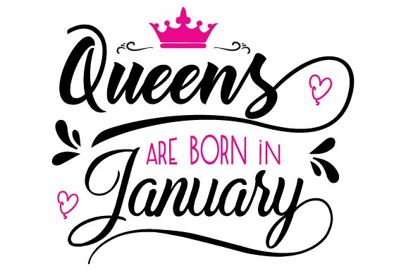 Queens are born in January Svg,Dxf,Png,Jpg,Eps vector file example image 1