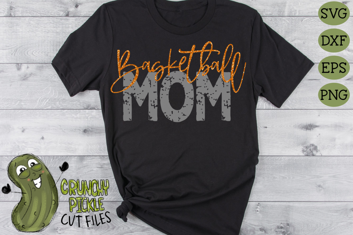 Basketball Mom & Bonus Team Mom Sports SVG Cut File example image 1