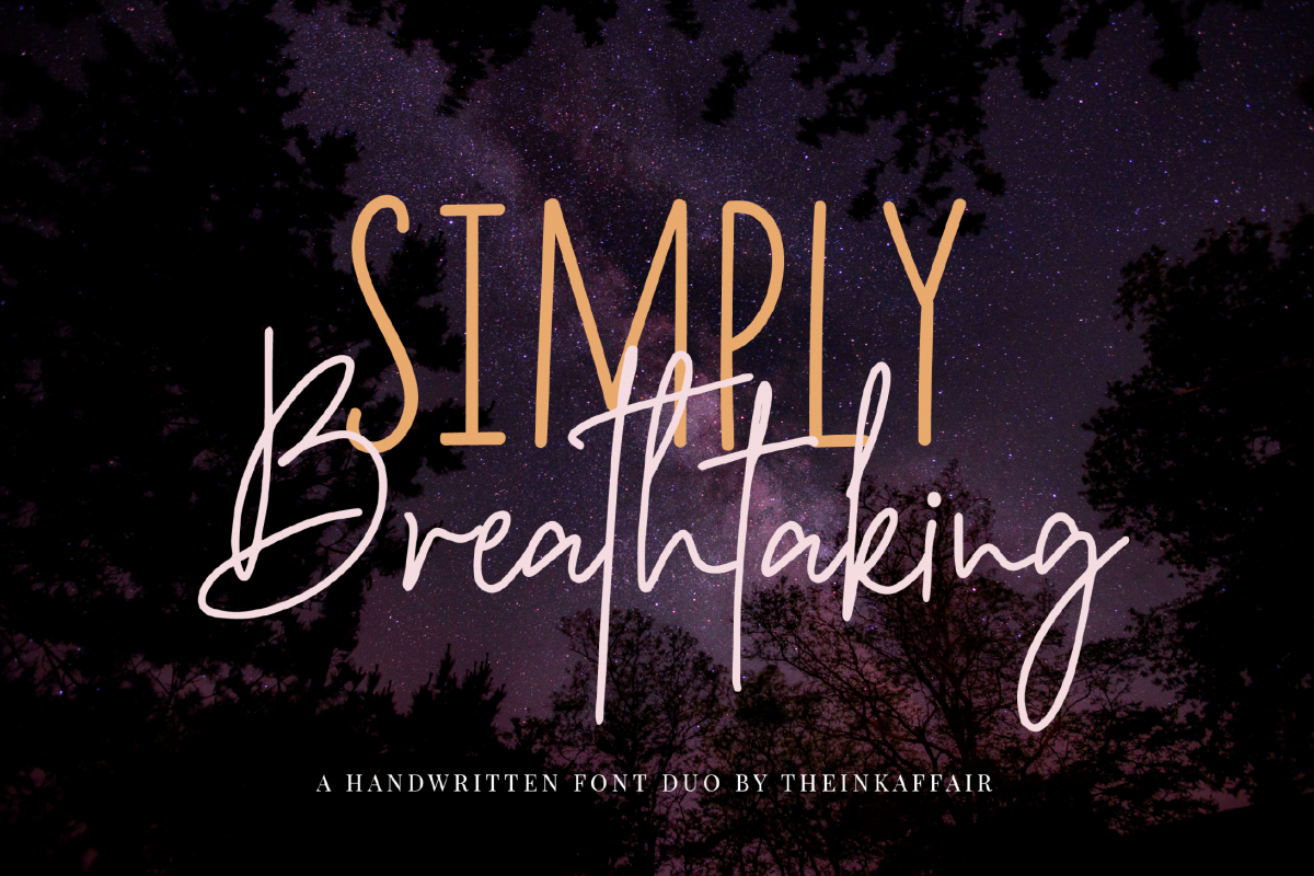 Simply Breathtaking Font Duo example image 1