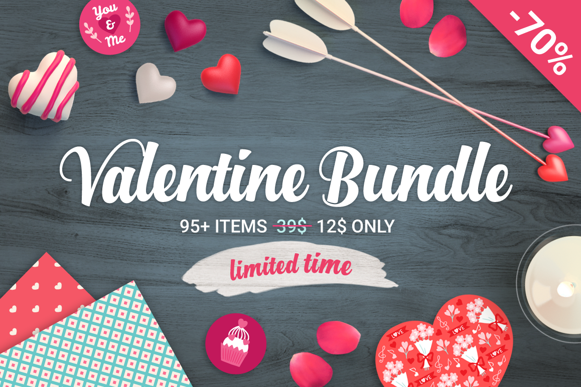 70 Off - Valentine Big Bundle example image 1
