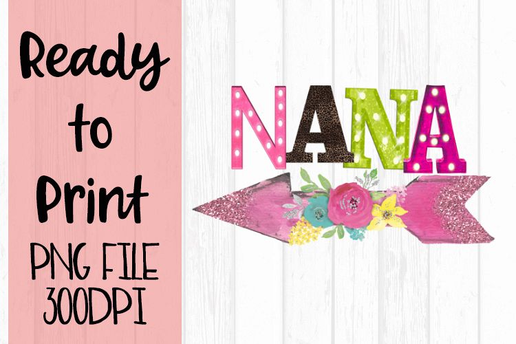 Nana Funky Arrow Ready to Print example image 1
