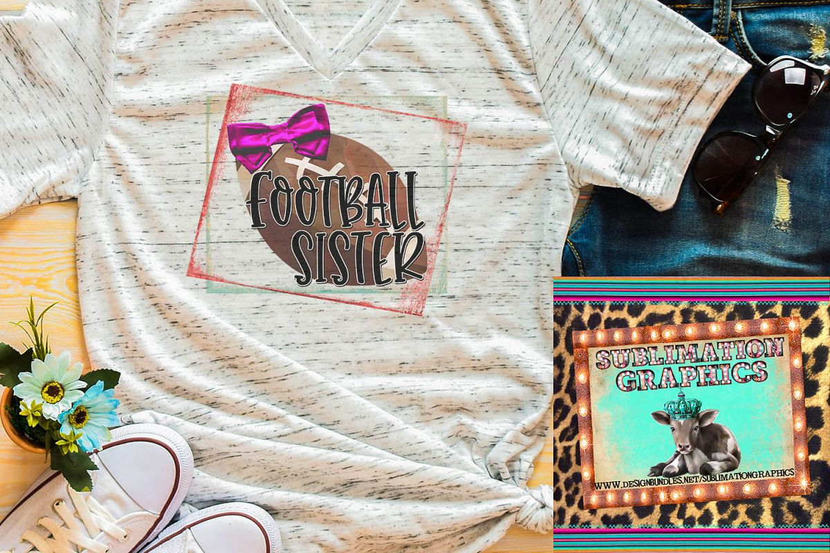 Football Sister Sublimation Download example image 1