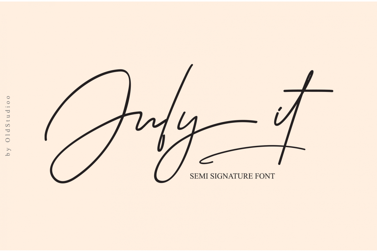 July it Semi Signature Font example image 1