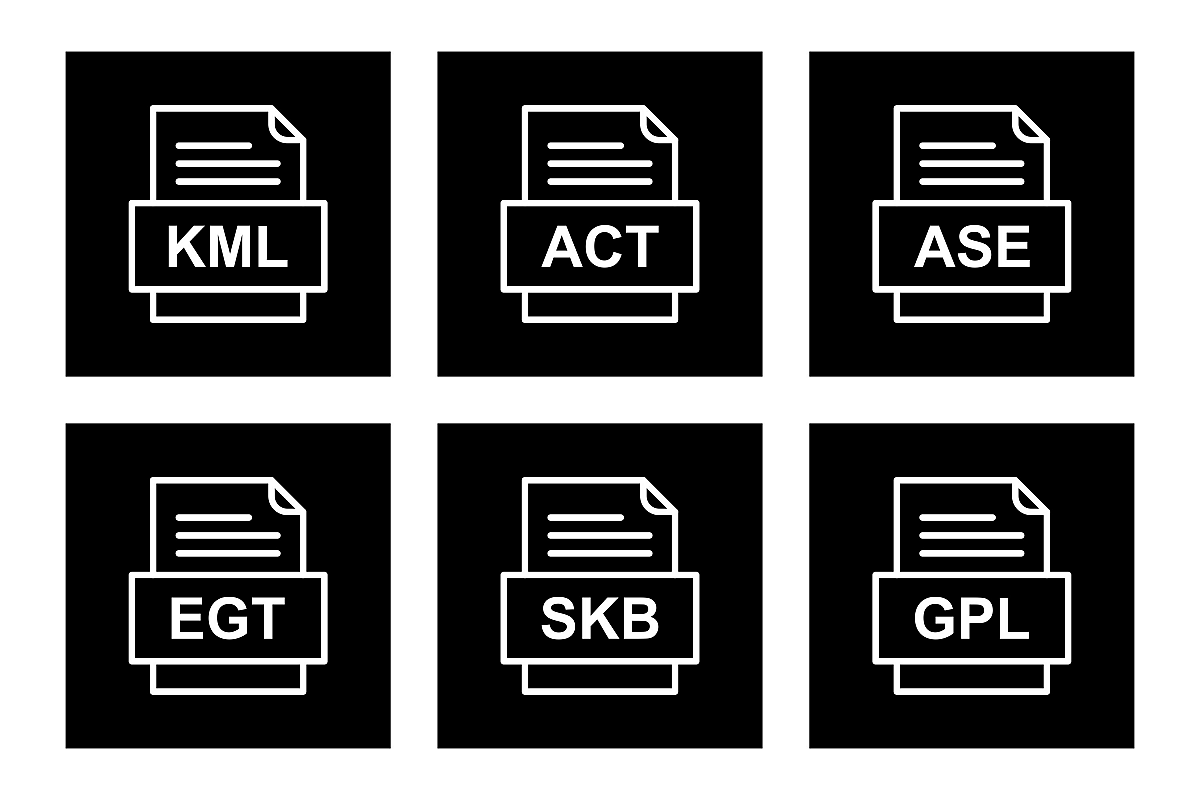 Set Of File Formats Icons example image 1