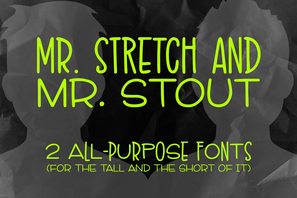 Mr. Stretch & Mr. Stout Font Duo example image 1