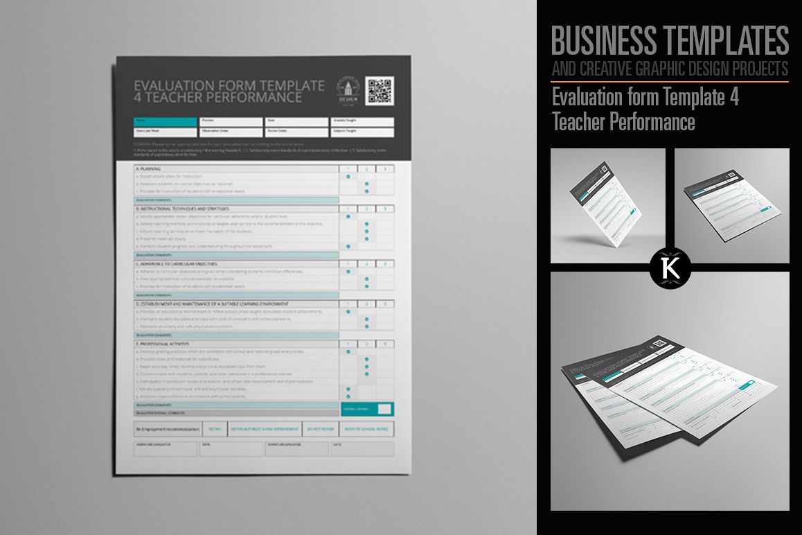 Evaluation form Template 4 Teacher Performance example image 1