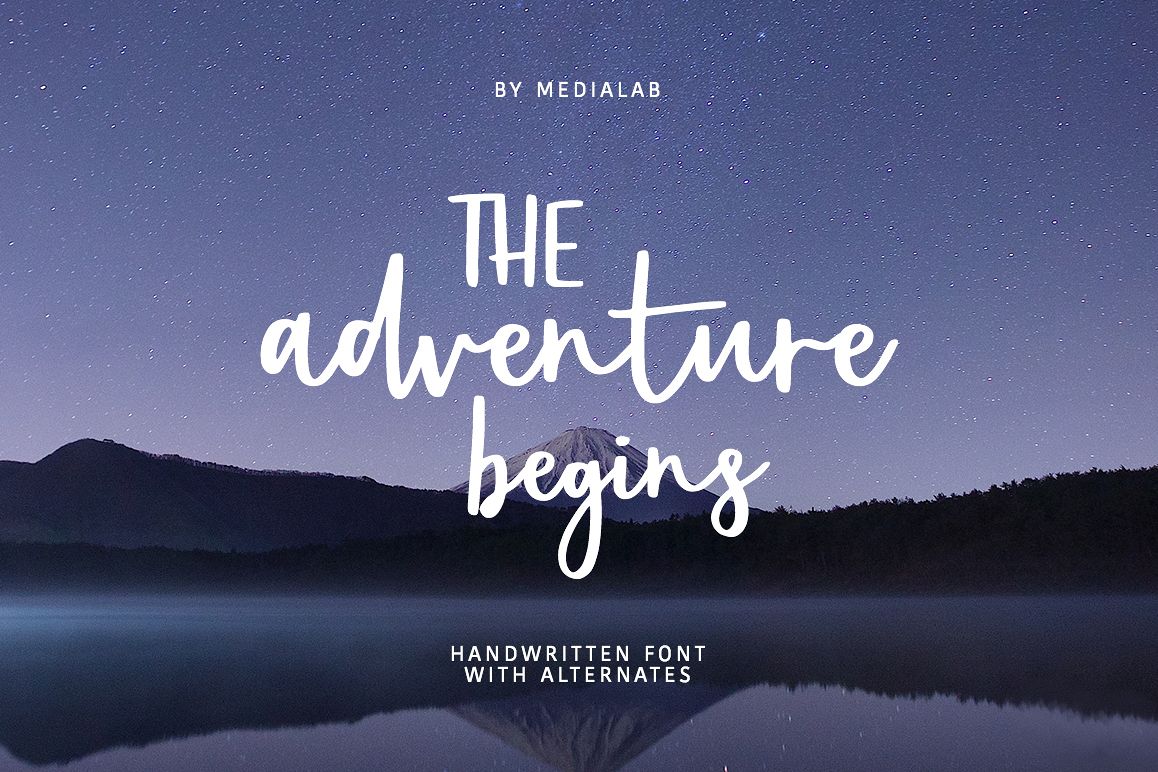 Adventure font.