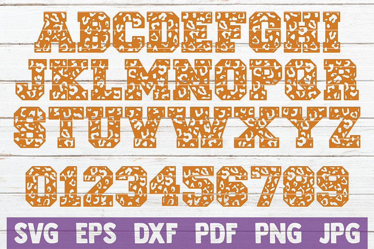 Leopard Letters And Numbers SVG Cut file | Alphabet Cut file example image 1