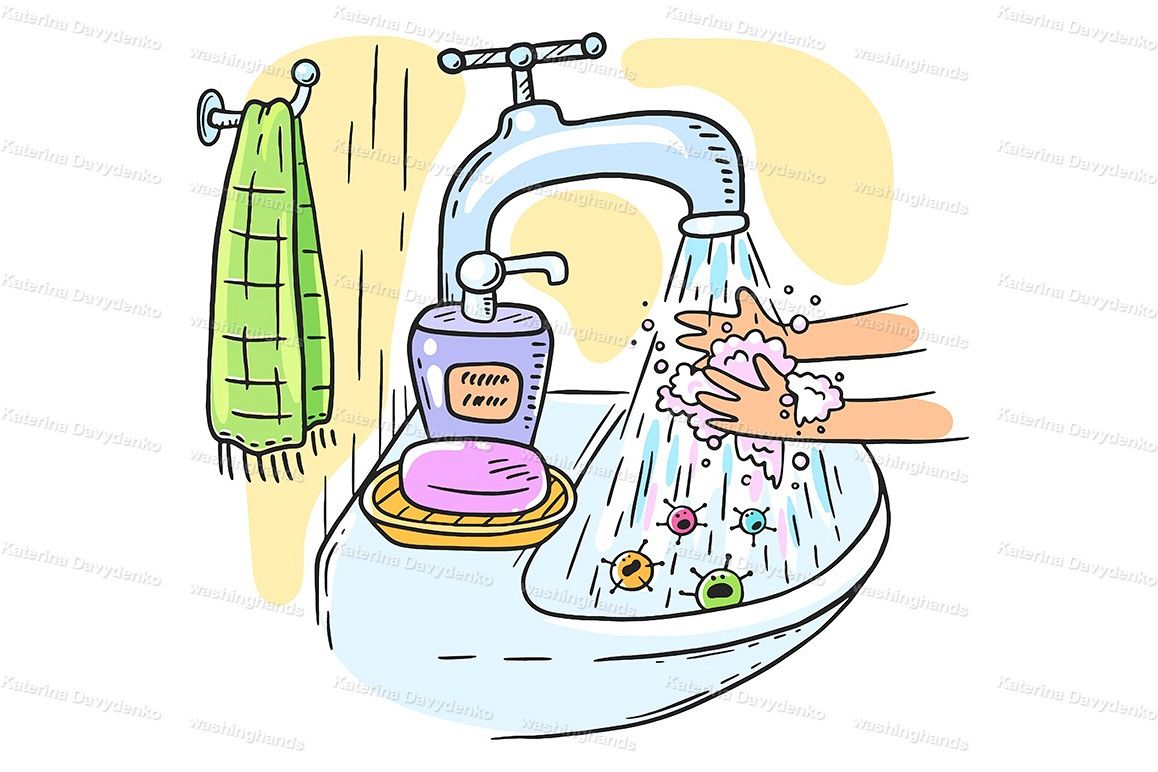 Handwashing with soap or hand hygiene example image 1