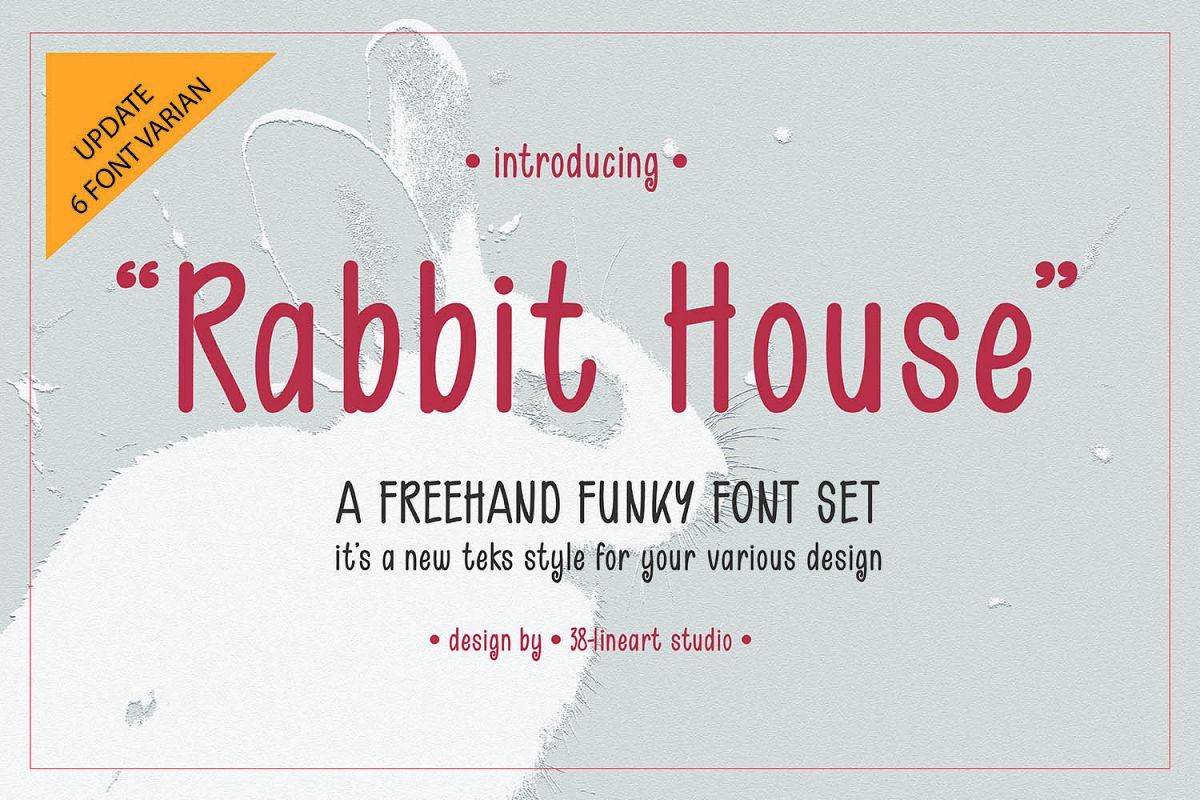 Rabbit House Funky Font Set example image 1