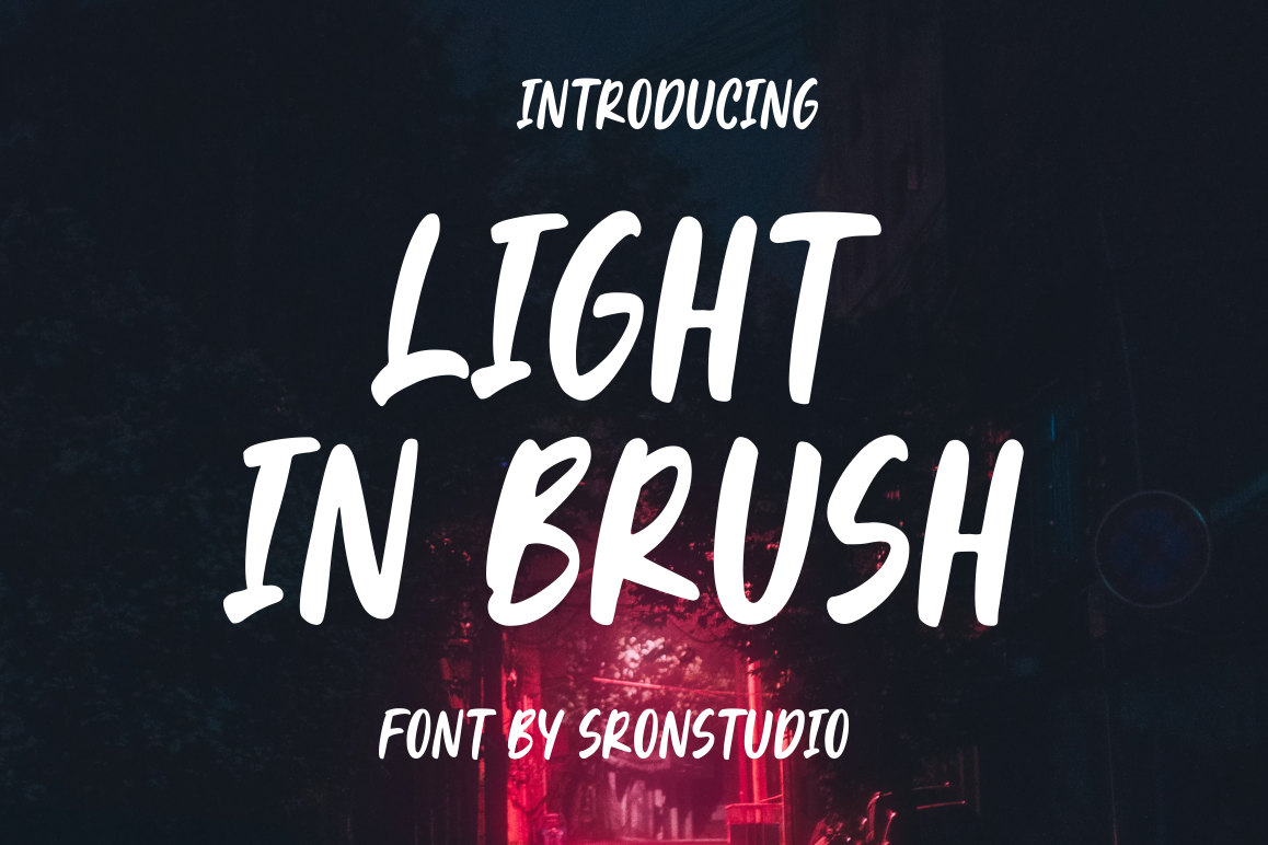 Light In Brush - Display Font example image 1