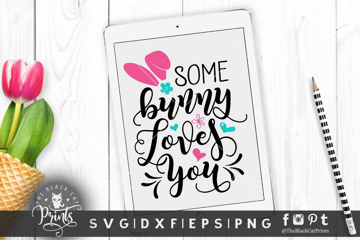 Some bunny loves you SVG DXF PNG EPS example image 1