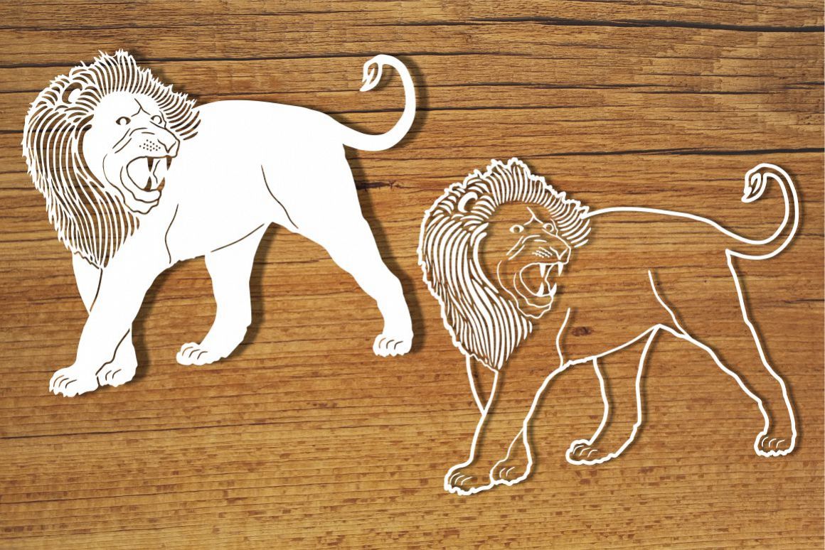 Lions SVG files for Silhouette and Cricut.
