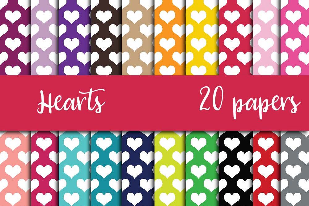 Heart Digital Paper example image 1