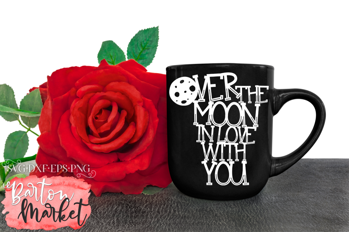 Over the Moon SVG DXF EPS PNG example image 1