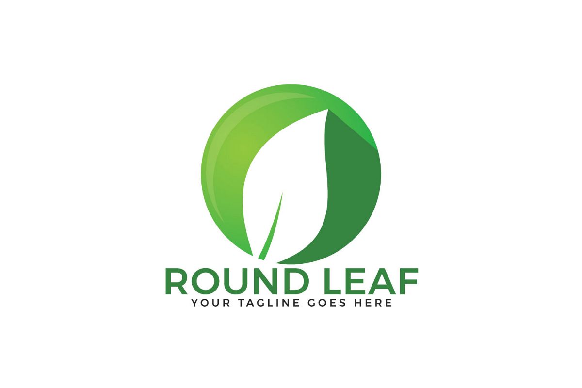 Round Leaf Logo Design. example image 1