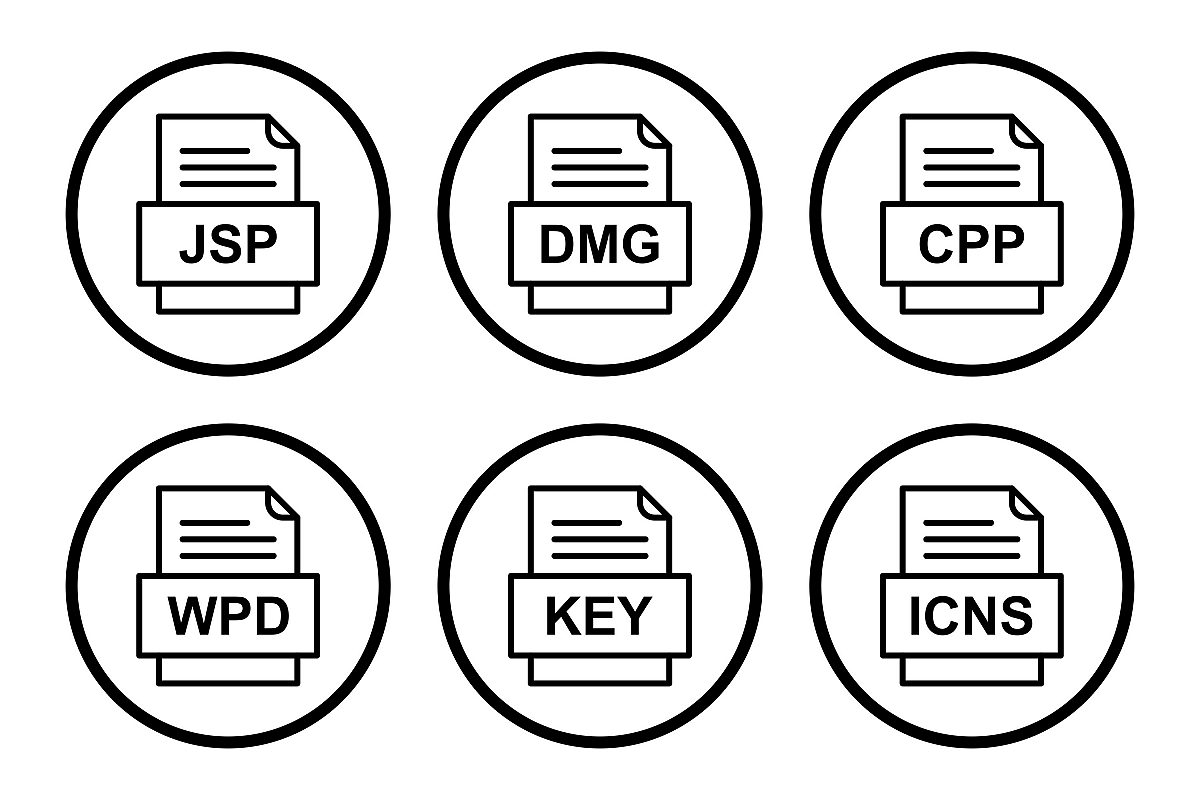 Set Of File Formats Icons example image 1